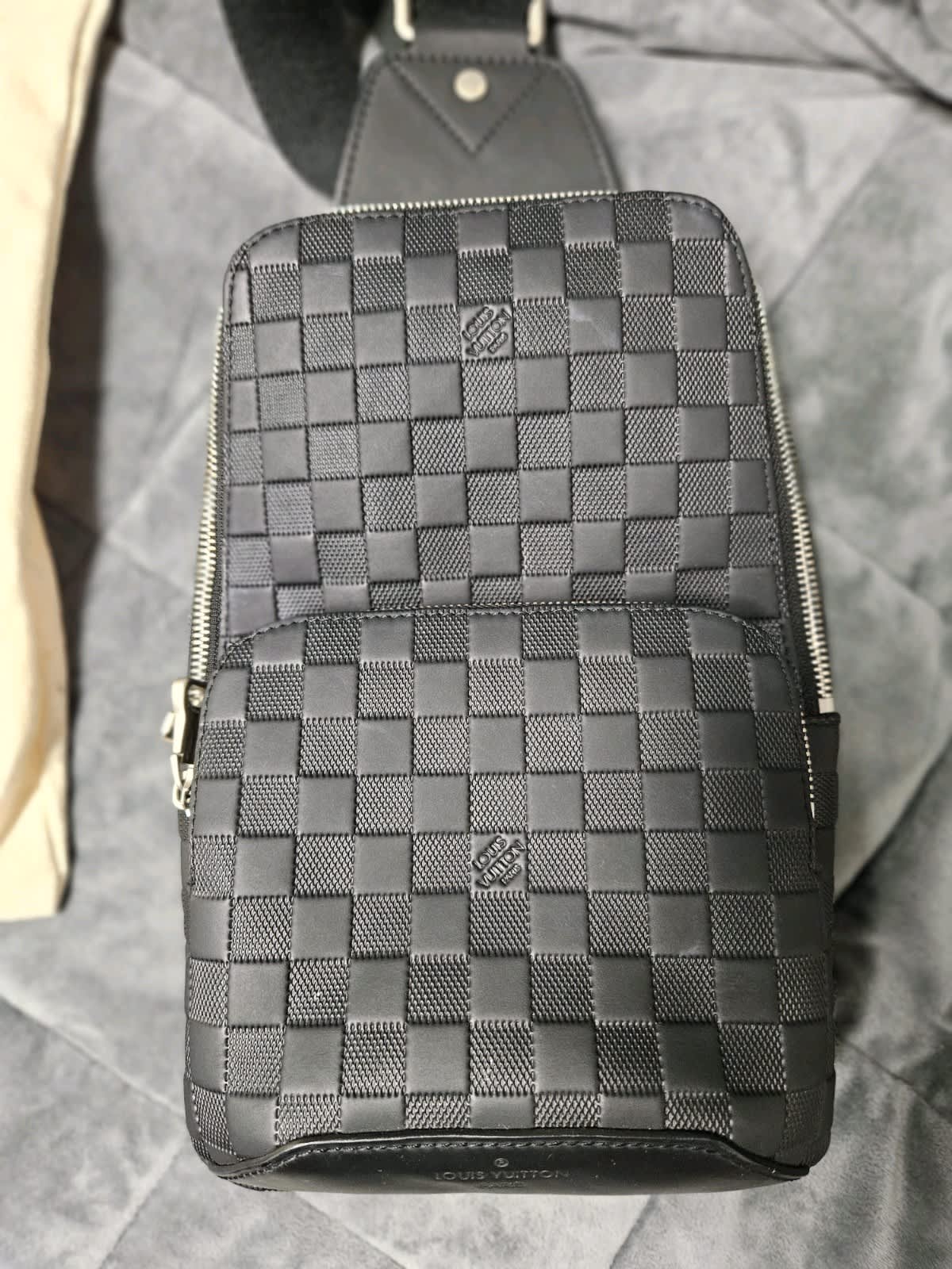 Preowned Louis Vuitton Avenue Sling Bag Damier Graphite Cross Body  AUTHENTIC LV 