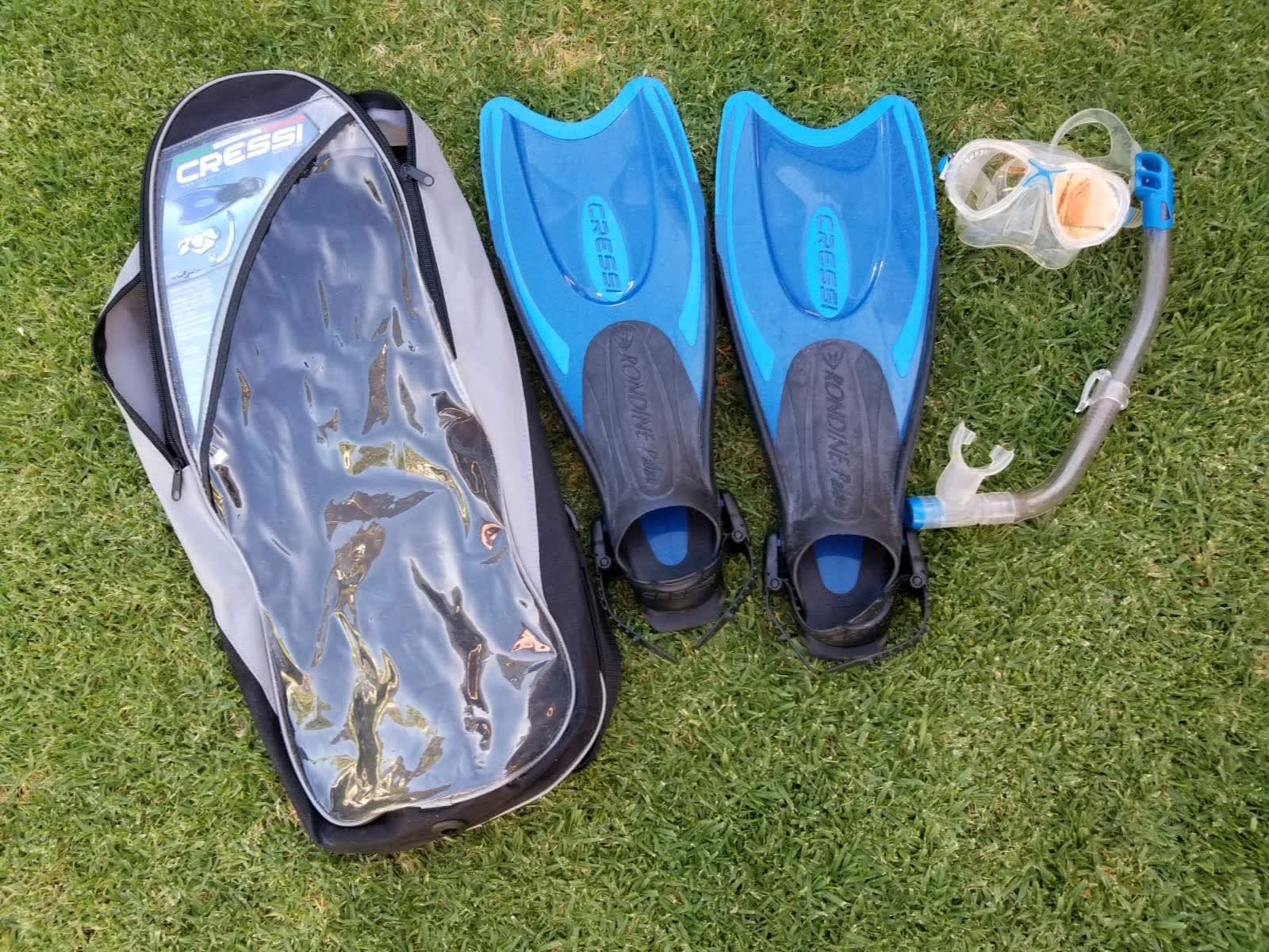 Cressi SpaceFrog Adjustable Scuba Dive Fins Size XL Blue