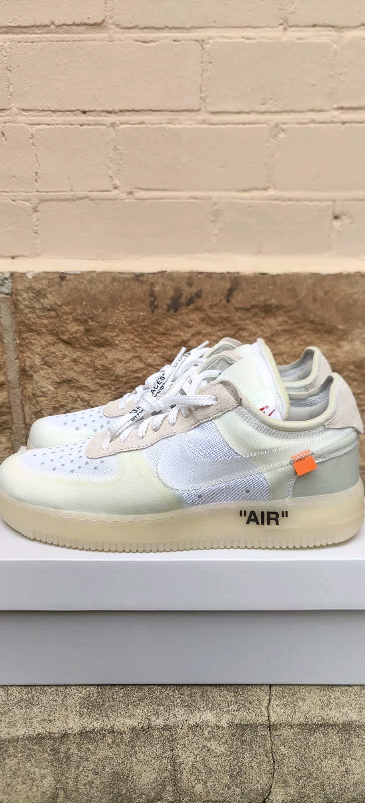 Nike Air Force 1 Mid Off-White - Graffiti White Shoes - Size 11 - White/clear-white