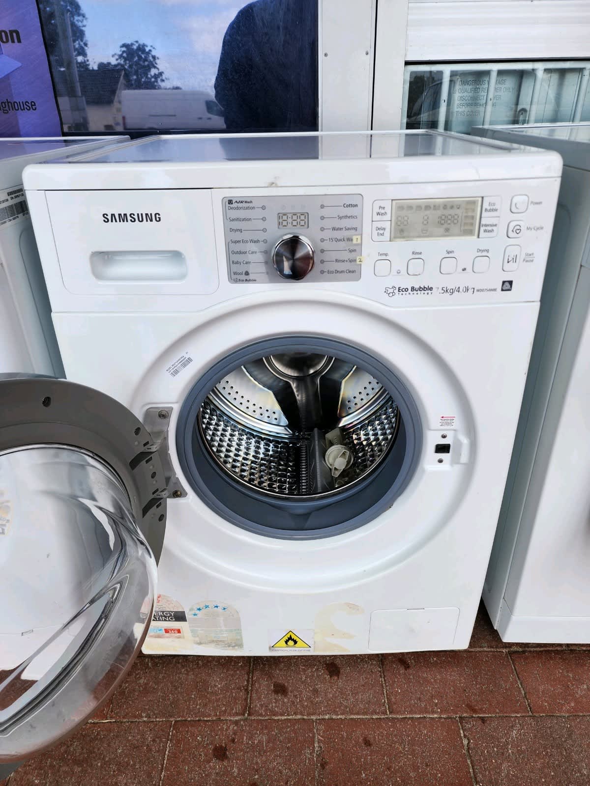 samsung washer dryer combo wd0754w8e