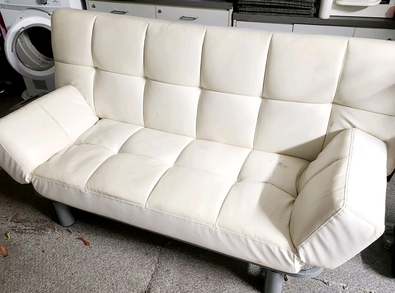 cheap white futon