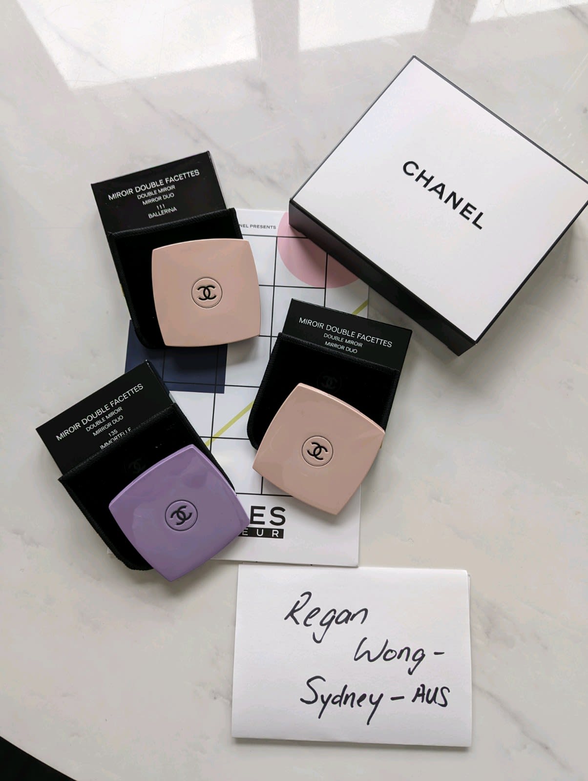 CHANEL (FROM CHANEL SYDNEY) PINK LEATHER CARD HOLDER WITH BOX