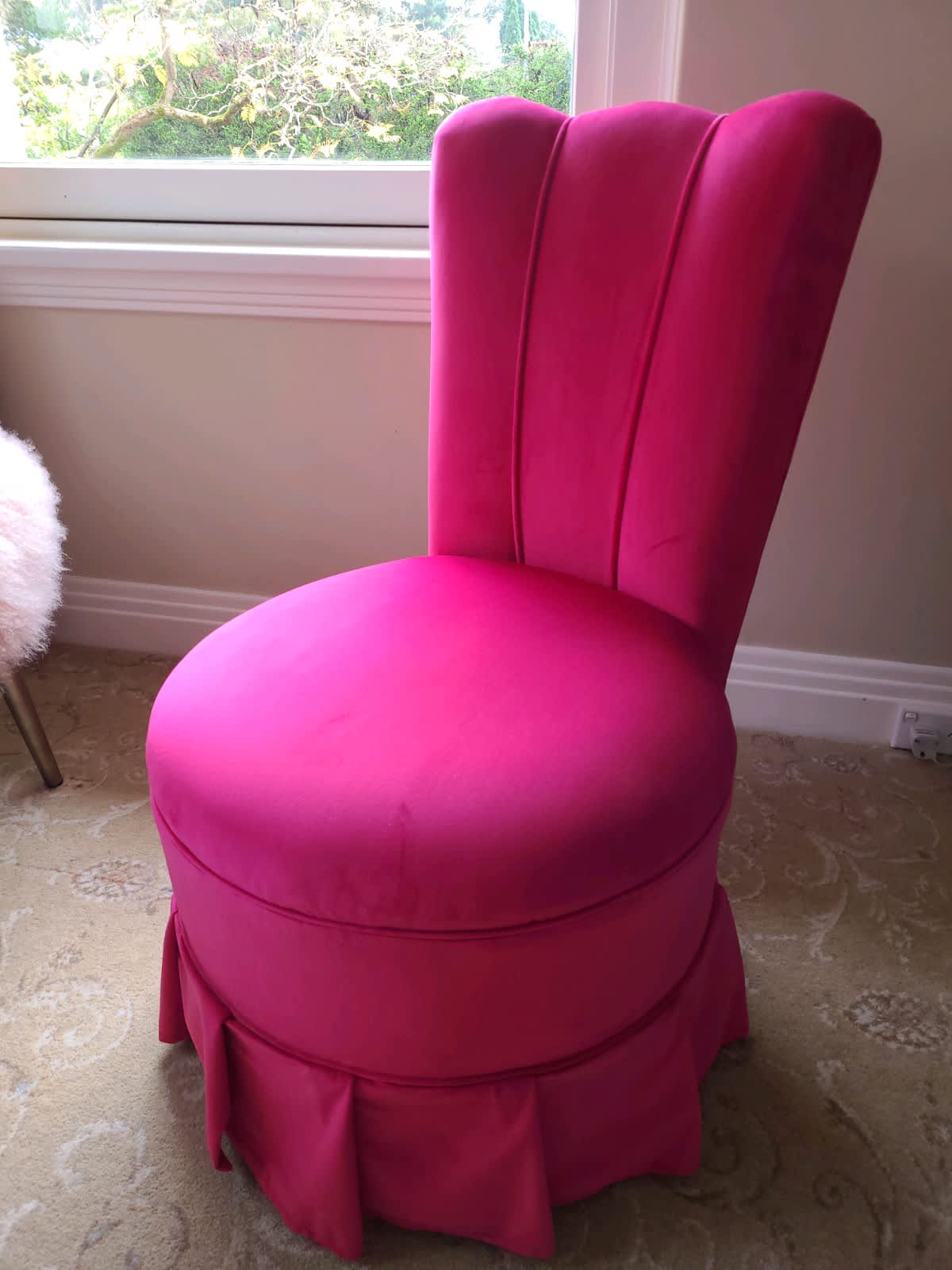 velvet boudoir chair