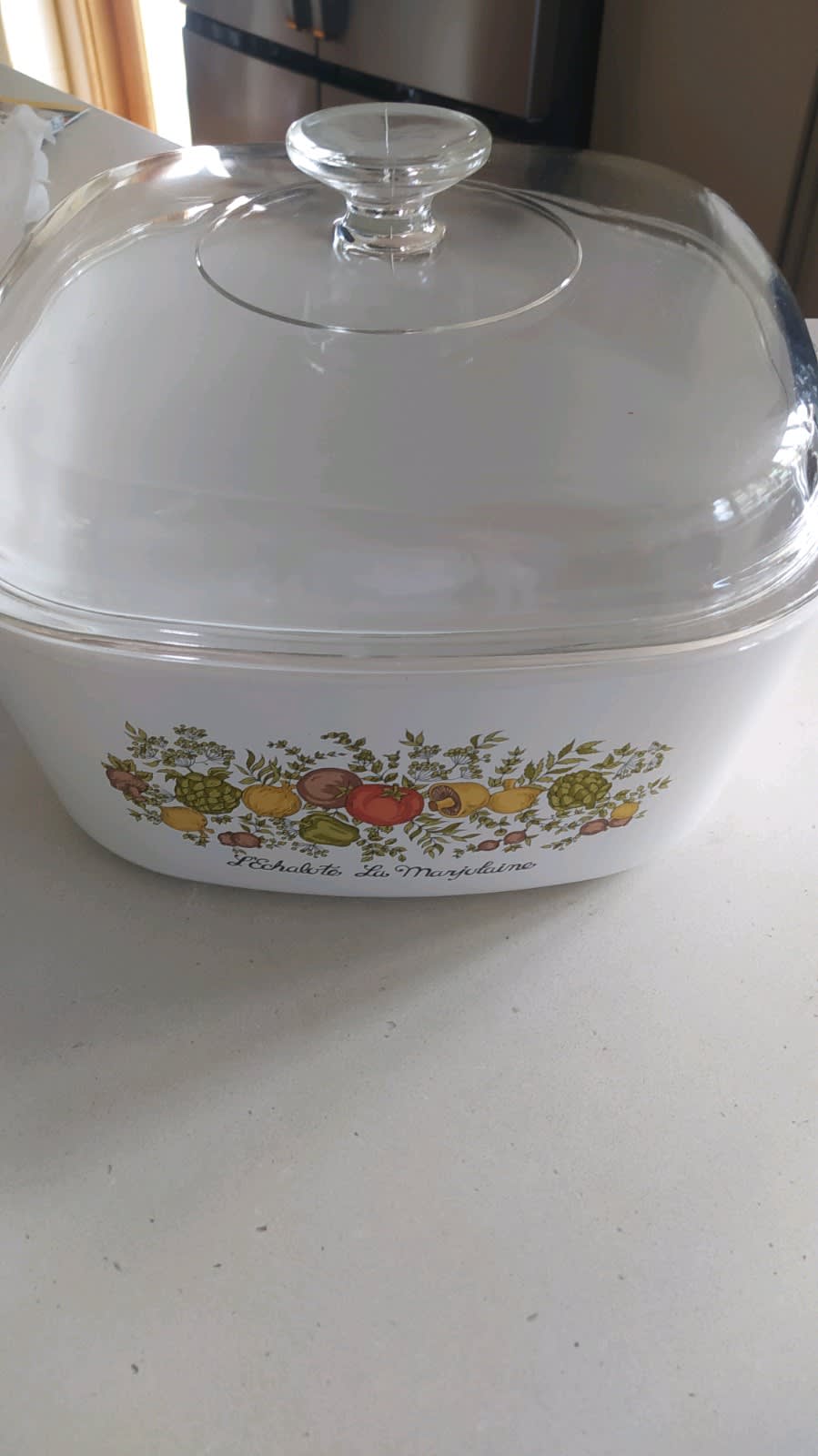 Vintage Teleflora Loaf Pan Holder With Pyrex Loaf Pan 213, Made in England,  1981 