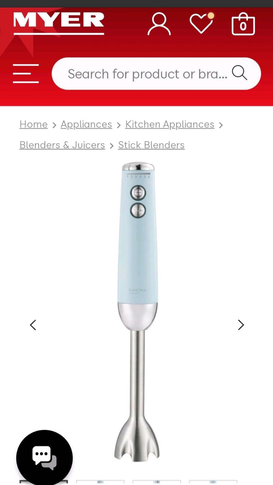 kitchenaid stick blender myer