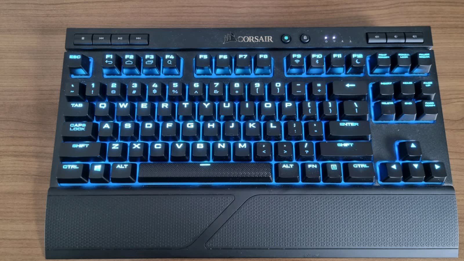 Corsair K63 Wireless Special Edition Mechanical Gaming Keyboard, backlit Ice Blue LED, Cherry MX Red Quiet ＆ Linear