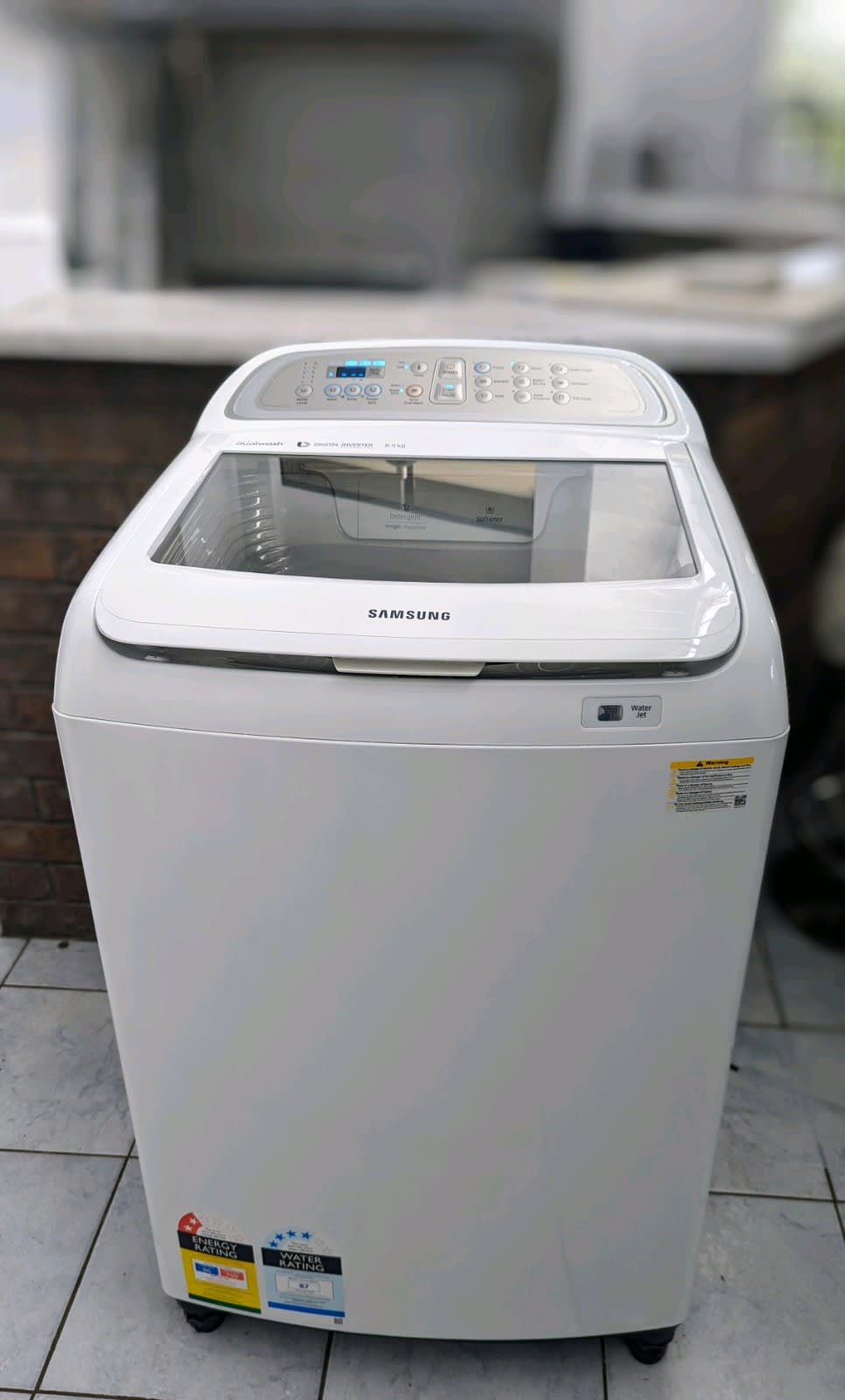 samsung 16kg addwash front load washing machine wf16n8750kv