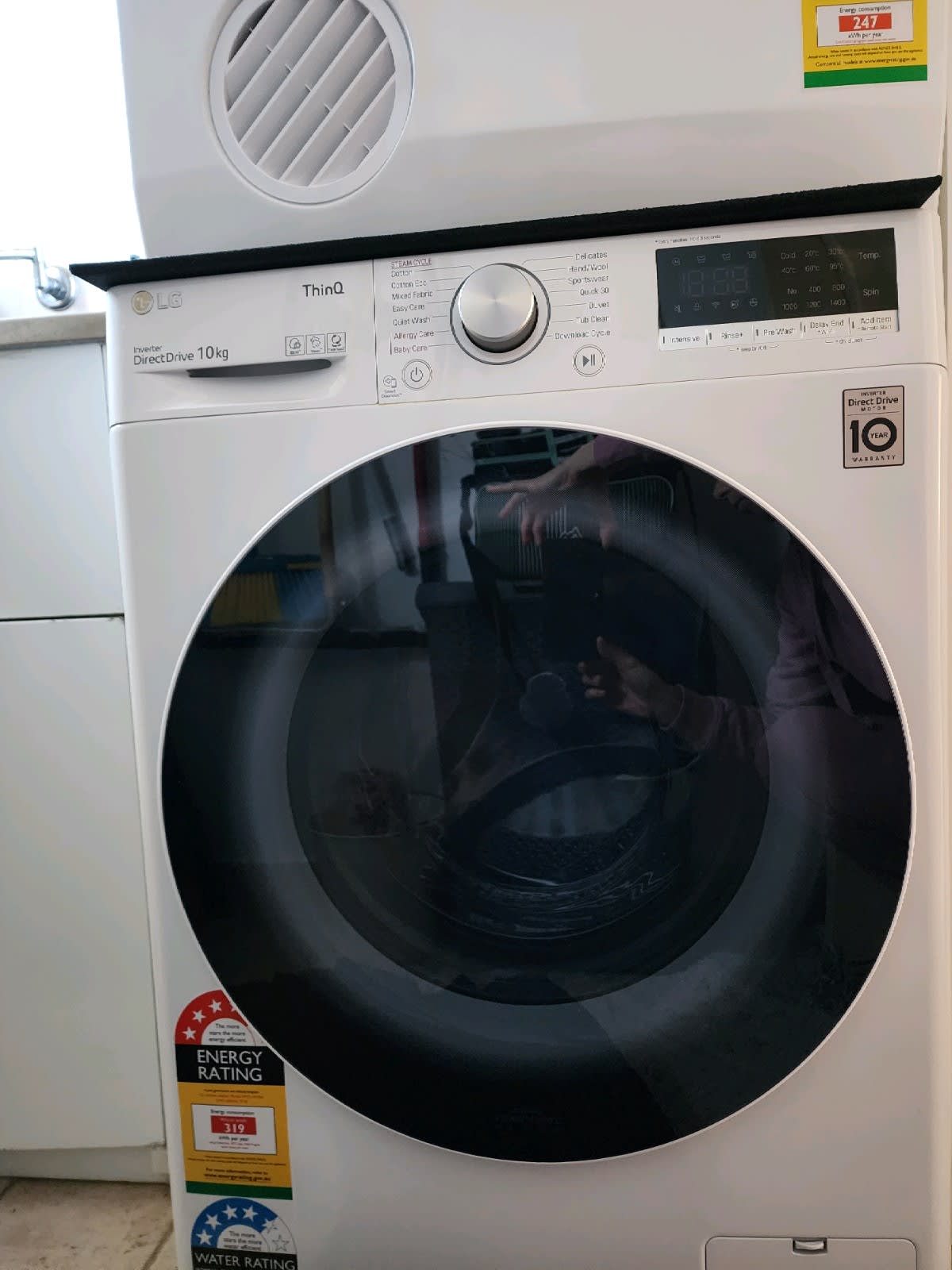 lg 9kg front load washing machine wv7 1409w