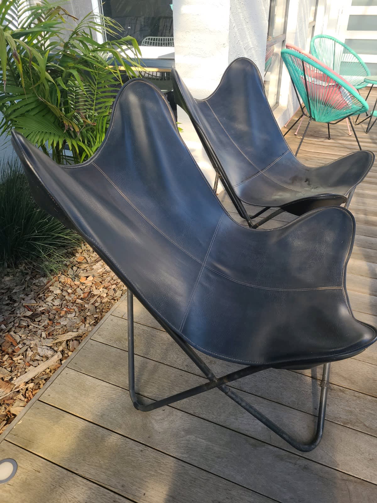 Leather butterfly chair online kmart