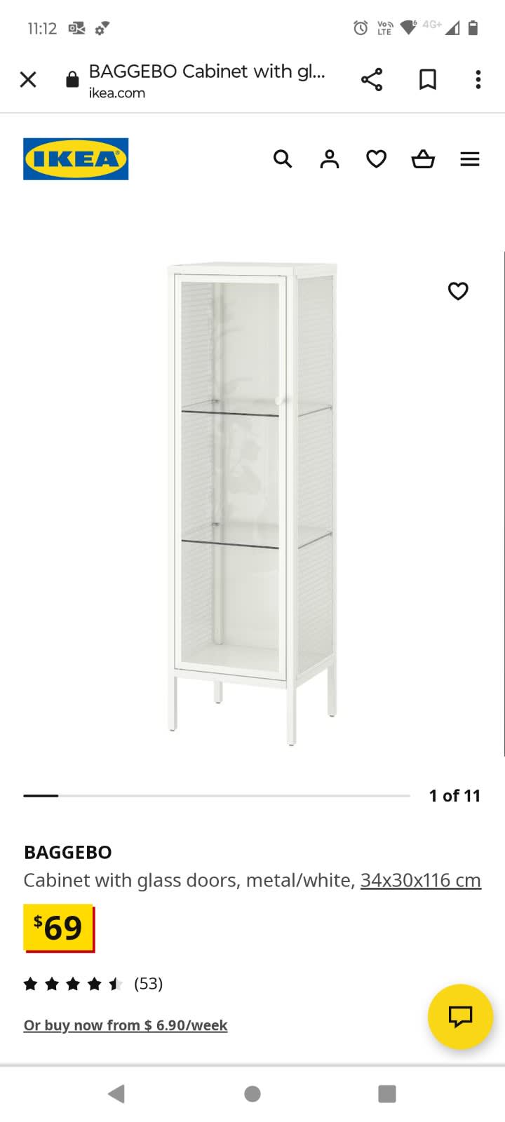 IKEA Malsjö Glass Door Cabinet - Wide Dimensions & Drawings