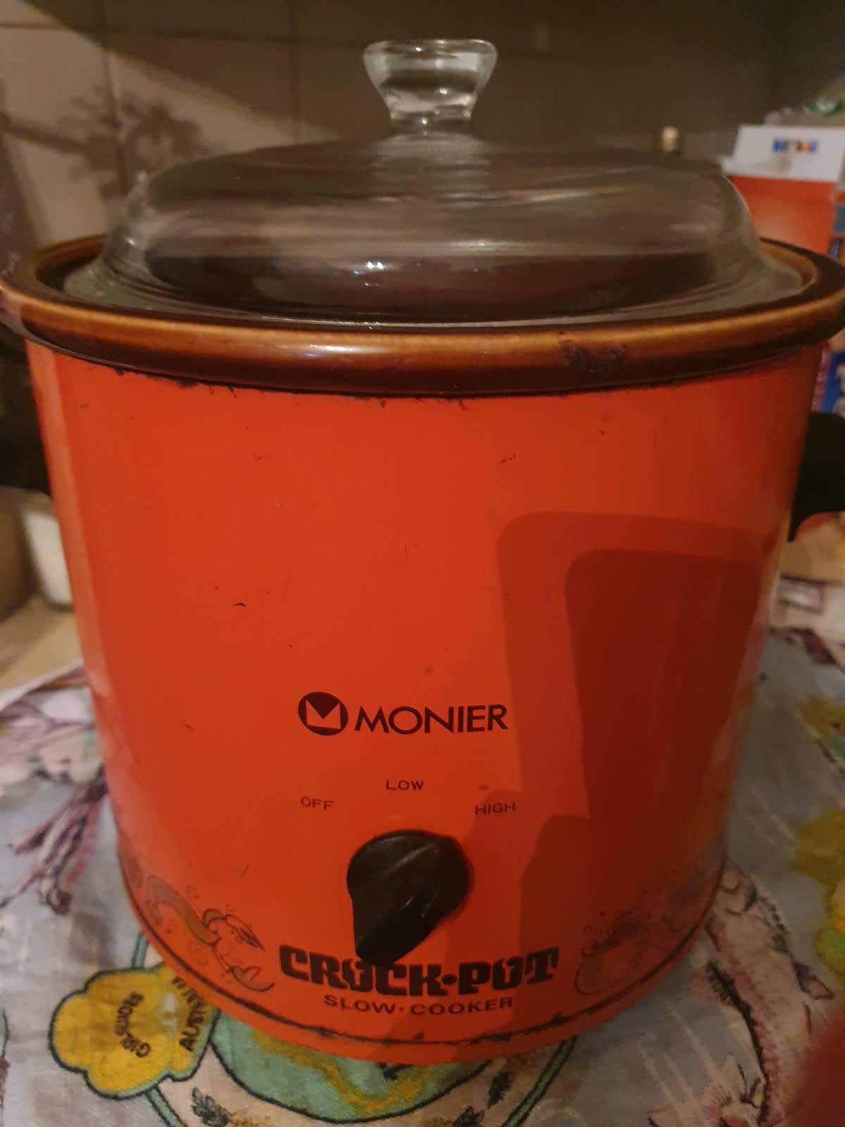 Vintage Orange GE Crockpot Made in Japan 
