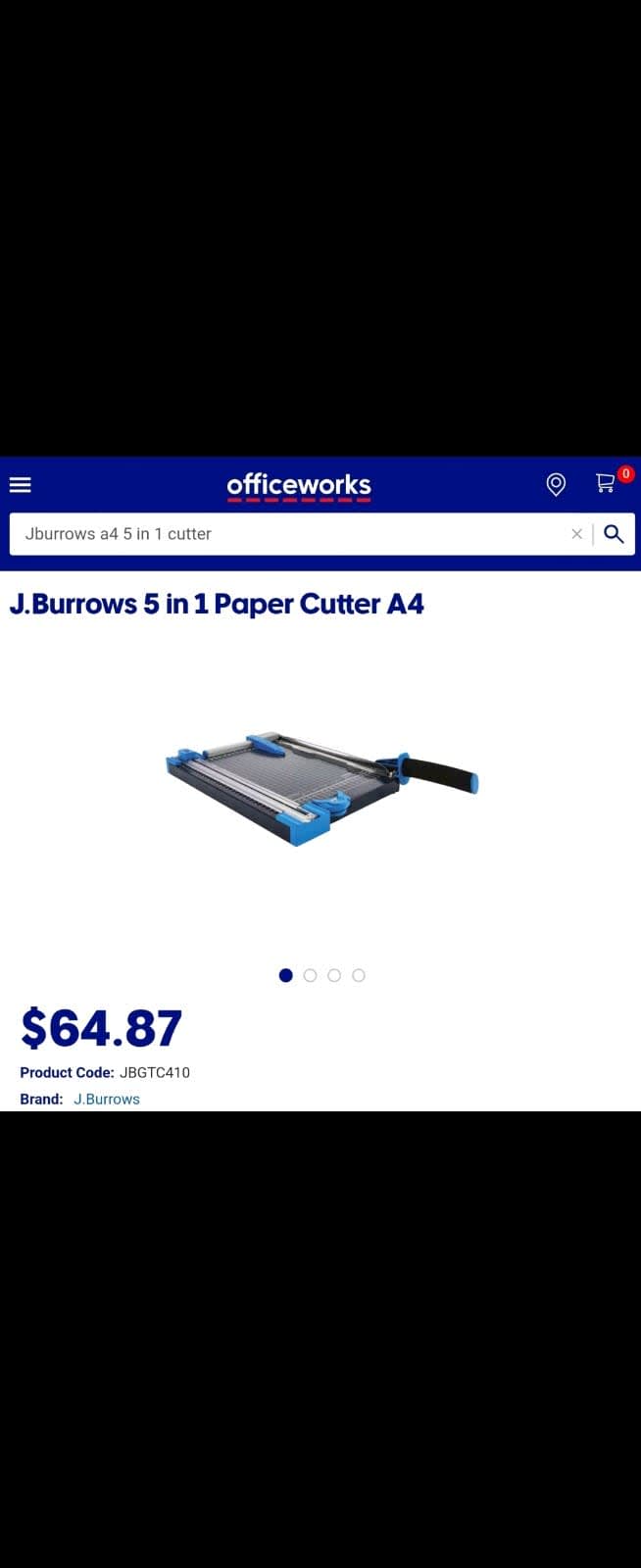 J.Burrows 5 in 1 Paper Cutter A4