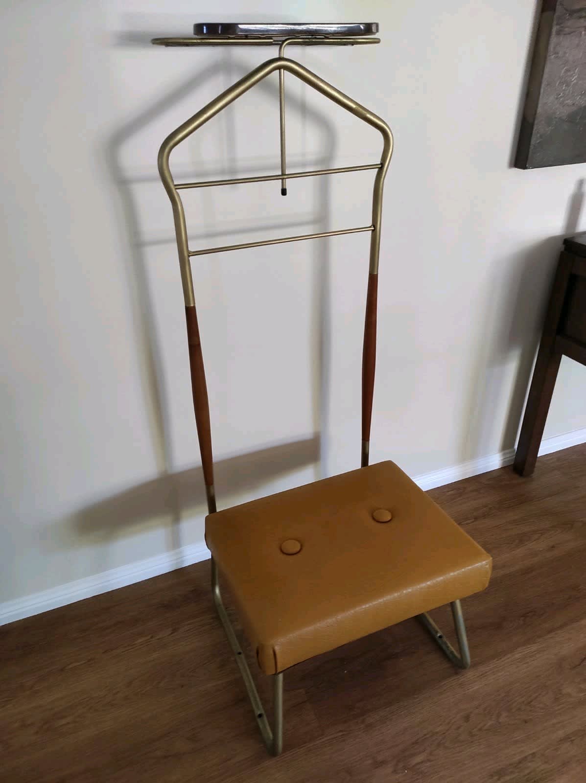 vintage valet stand with seat