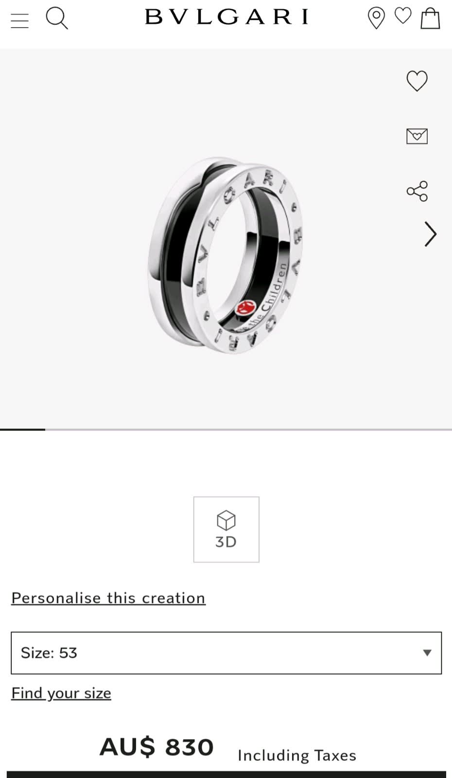 Bvlgari ring deals men price