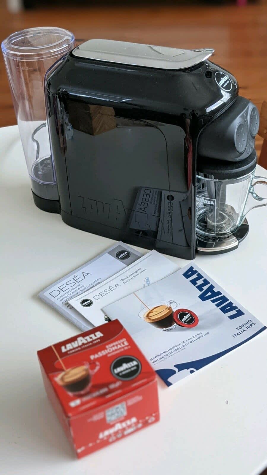 Lavazza A Modo Mio Deséa Black Ink Coffee Machines Small