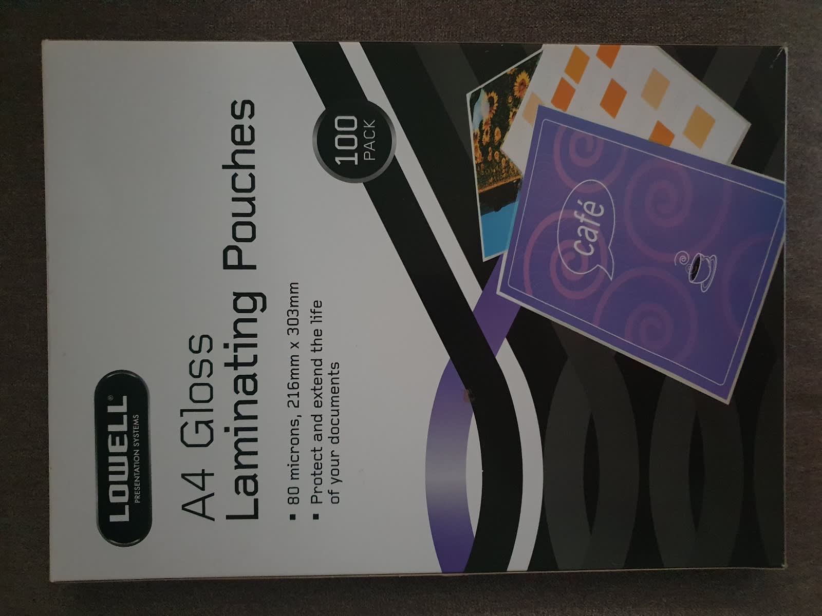 J.Burrows A4 Laminating Pouches Gloss 100 Pack