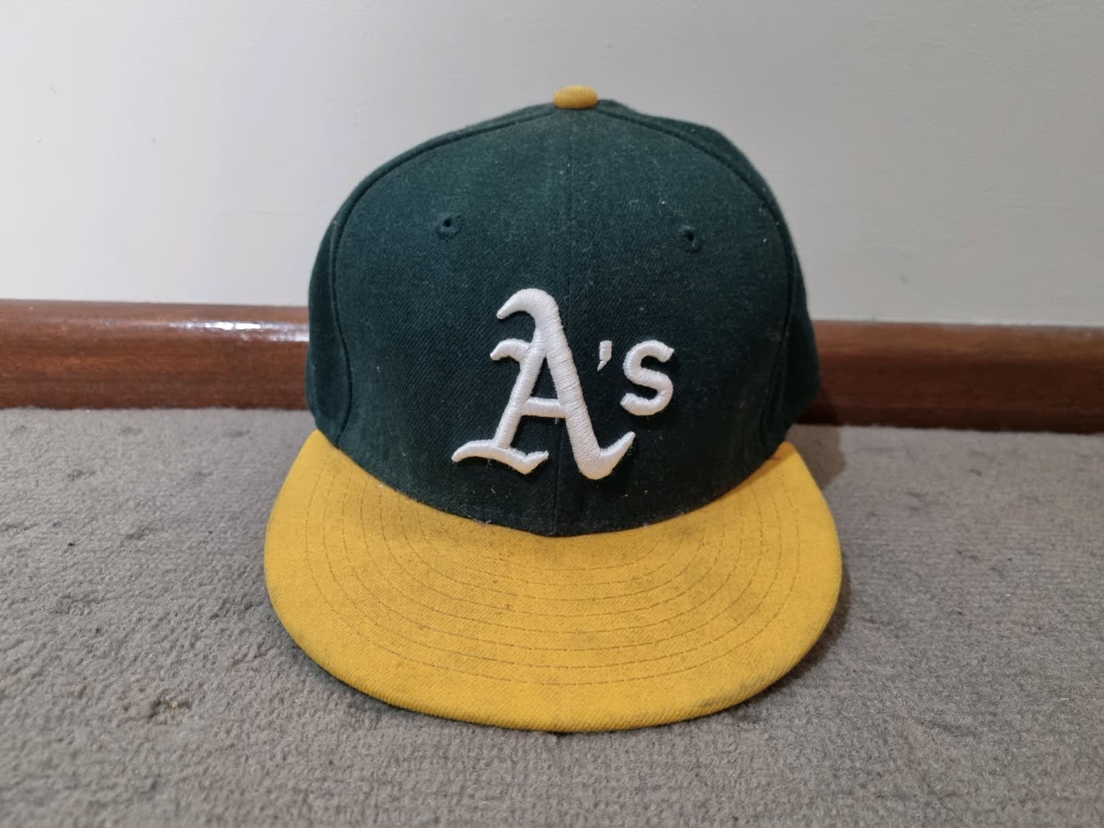 Oakland Athletics New Era Satin Peek 59FIFTY Fitted Hat - Black