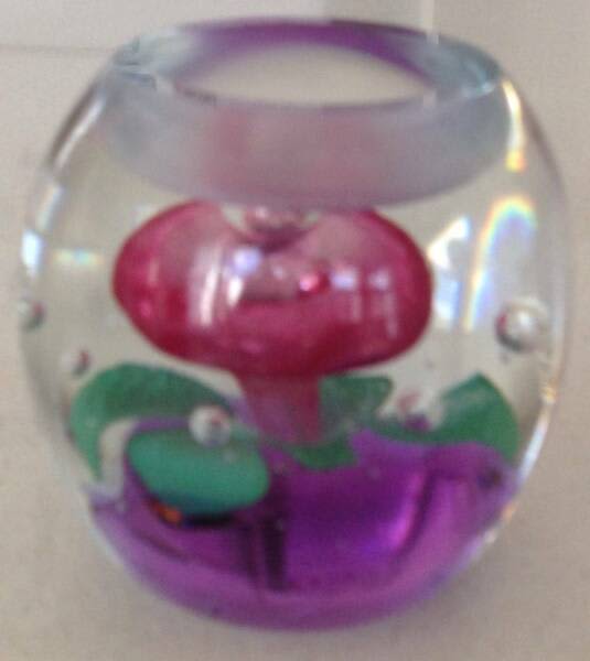 Hand blown coloured glass flower globe Decorative Accessories