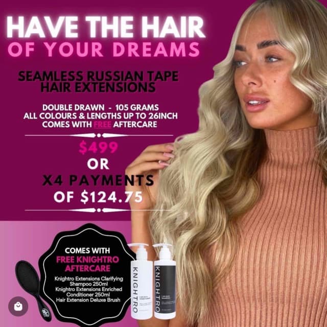 Tape hair extensions clearance qld