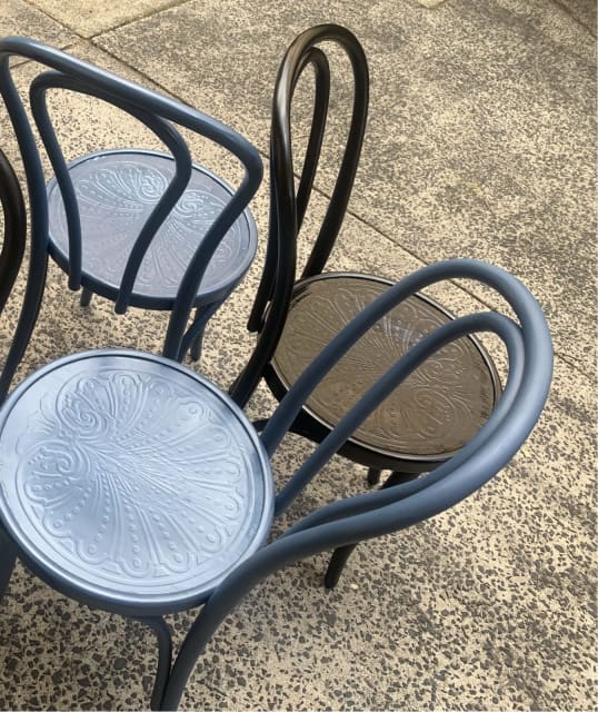 no.18 bentwood chairs with embossed seats Dining Chairs