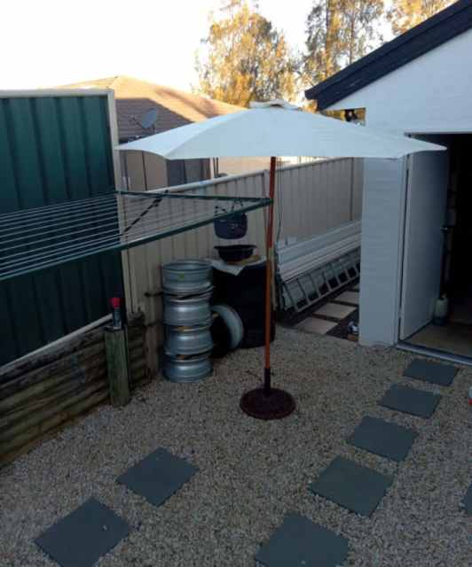 Mimosa Outdoor Umbrella and Base Stand Parasols & Gazebos Gumtree