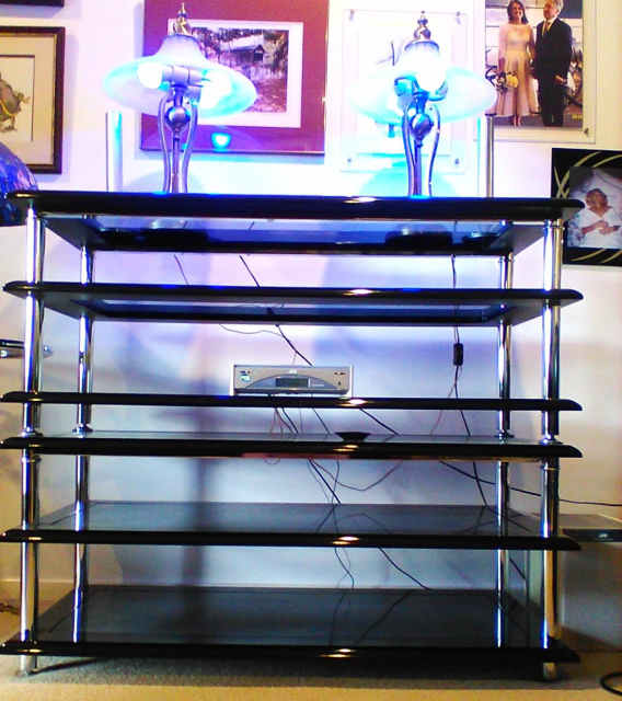 Contemporary TV stand for large flat screen/coffee table