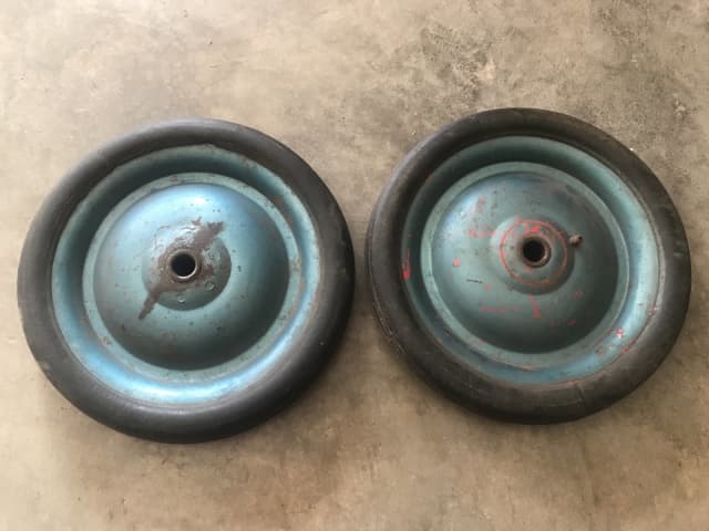 Pair of Antique Pedal Car or Pull Wagon Wheels - Antiques in