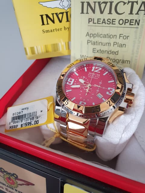 Invicta Reserve Excursion Swissmade Gold MOP MSRP US 1595