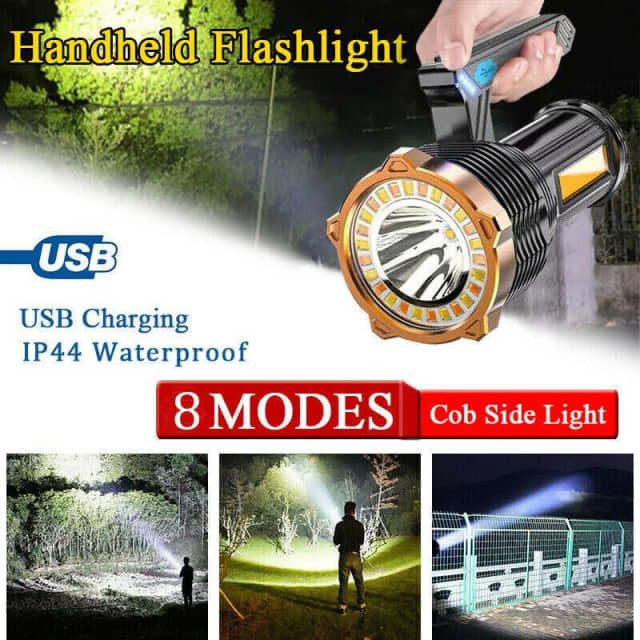 Most Powerful 1200000lm LED Flashlight Super Bright Torch Lamp US