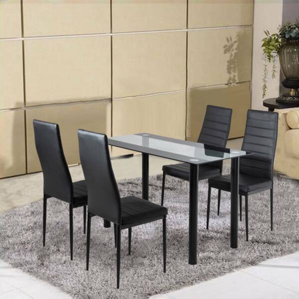 Free Delivery5PC Indoor Dining Table and Chairs Dinner SetBlack Dining Tables Gumtree