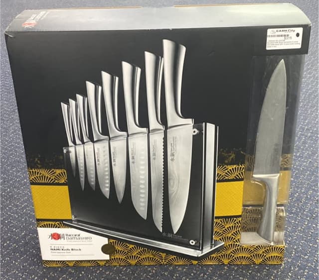 Baccarat Damashiro 9 Piece Nami Knife Block Set Cutlery Gumtree