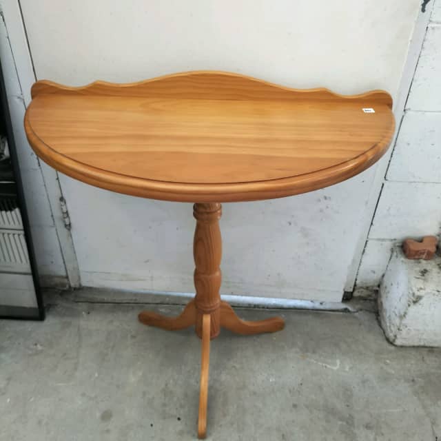 Vintage timber half moon side table/ entry table. Other Furniture in