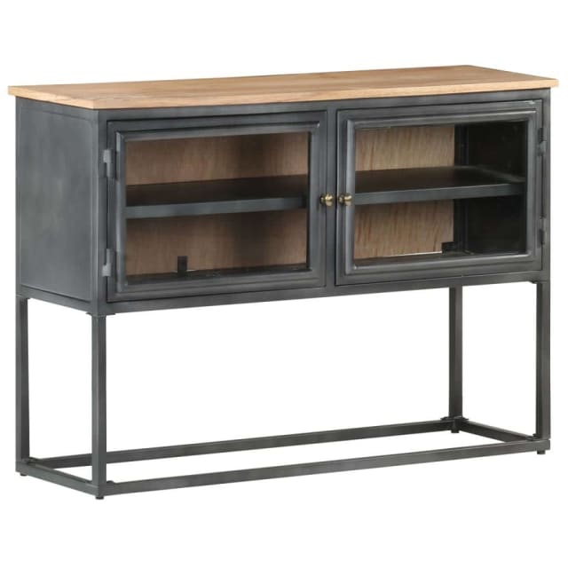Sideboard Grey 100x30x70 cm Solid Acacia Wood Buffets & Side Tables