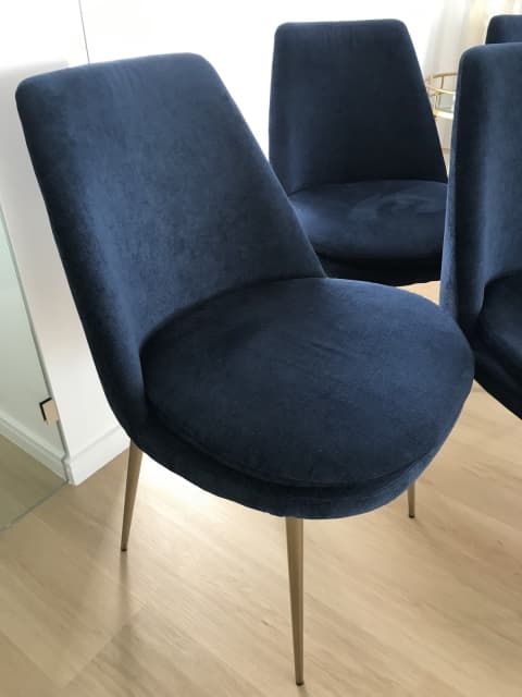 west elm navy chair