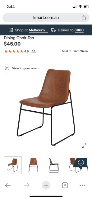 Kmart deals tan chair