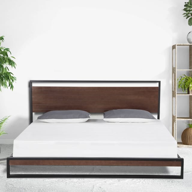 Milano Decor Azure Bed Frame with Headboard Black Queen... Beds