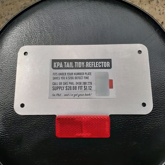 MOTORCYCLE REAR REFLECTOR Alloy mounting ADR Appr Reflector