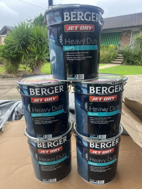 New Berger Jet Dry Heavy Duty 10 litre Smoke Grey and White avail ...