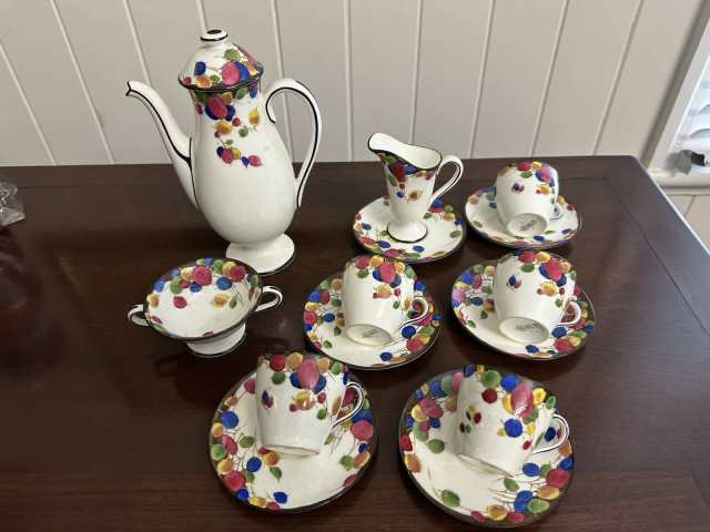 1923 Art Deco Royal Doulton Honesty Pattern H 1751 Coffee /Tea set ...