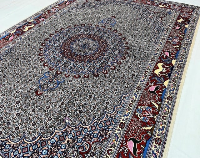 High quality full room size Mahi handmade Persian Birjand rug 3x2m