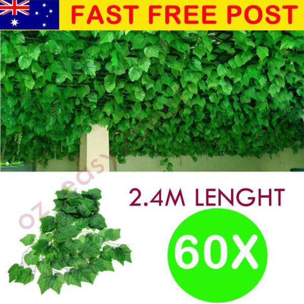 60X 2.4M Artificial Ivy Leaf Vine Plant Garland Fake Foliage Wedding