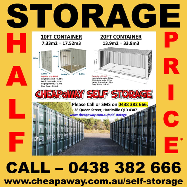 SELF STORAGE SHIPPING CONTAINER FURNITURE BIKES BOATS CARS GOODS
