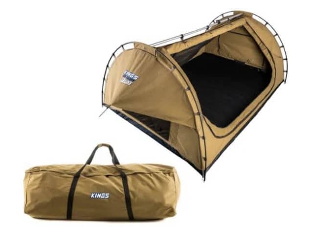 Kings Big Daddy Deluxe Double Camping Swag, with sleeping bag