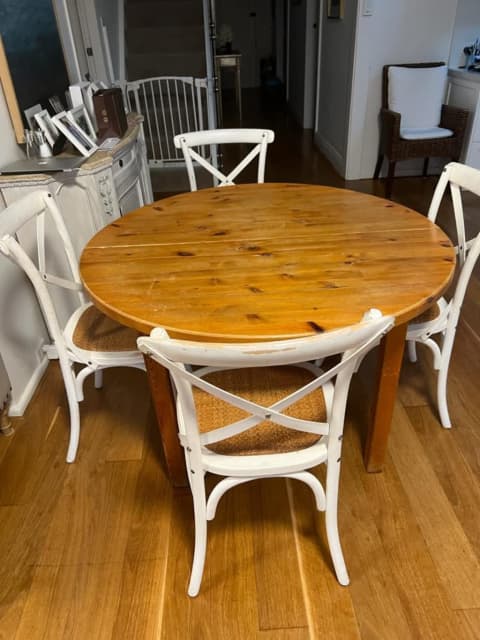 round pine dining tables for sale