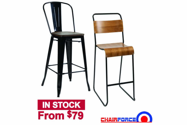 Affordable industrial-style bar stools - Perfect for bar tables