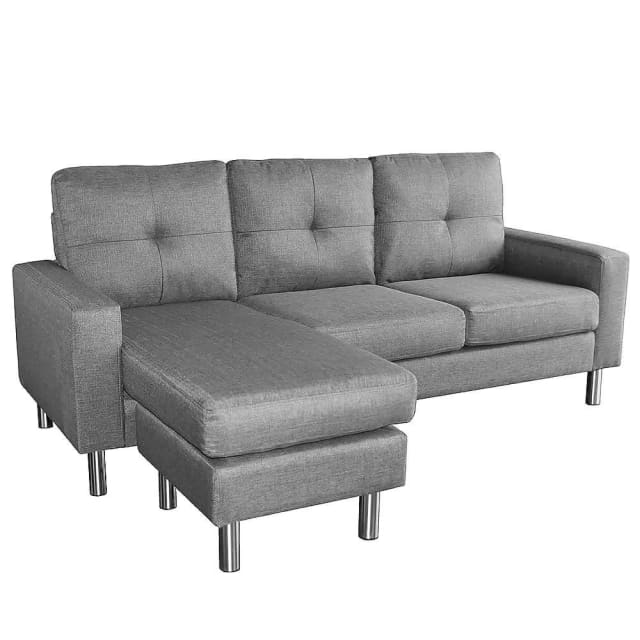 Sarantino Linen Corner Sofa Lounge Couch Modular Furniture L Chair Hom