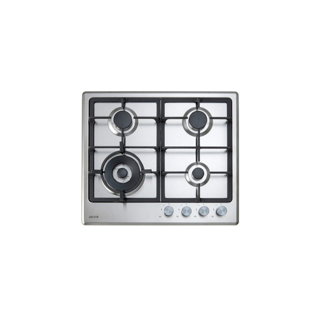 Euro Cooktop 600mm Gas Stainless Steel Model ECT60G4X RRP 649.00 Cooktops & Rangehoods