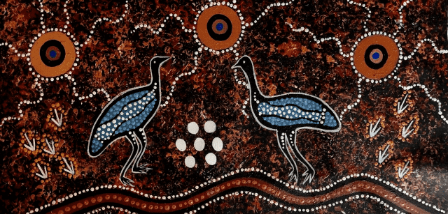 ABORIGINAL PAINTING Emu Spirit Beautiful Art On Canvas Home Deor COA   0a1c26f4 Ea60 415e Afaa 005bf7ea73a0 