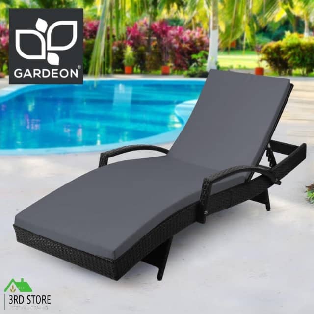 Gardeon Outdoor Sun Lounge Wicker Lounger Patio Furniture Rattan