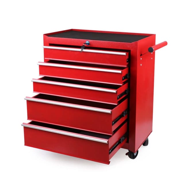 5Drawer Tool Storage Trolley Cart Heavy Duty Garage Tool